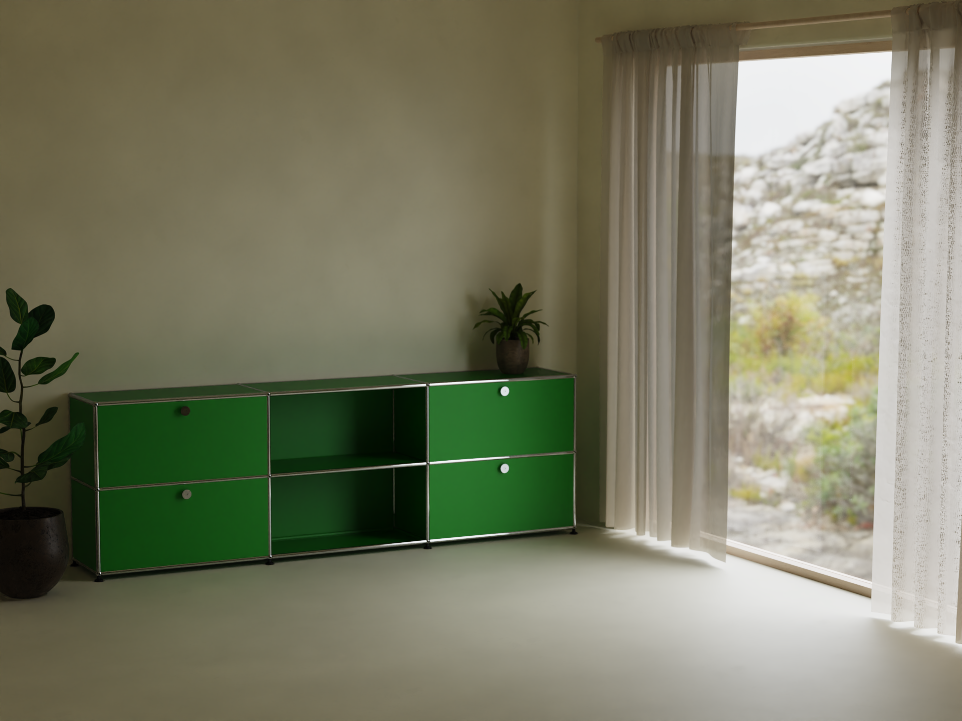 Highboard 3x2 mit vier Klappen